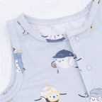 Baseballs Playing Baseball - Sleeveless Shortie Romper