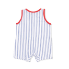 Baseball Stripe - Sleeveless Shortie Romper