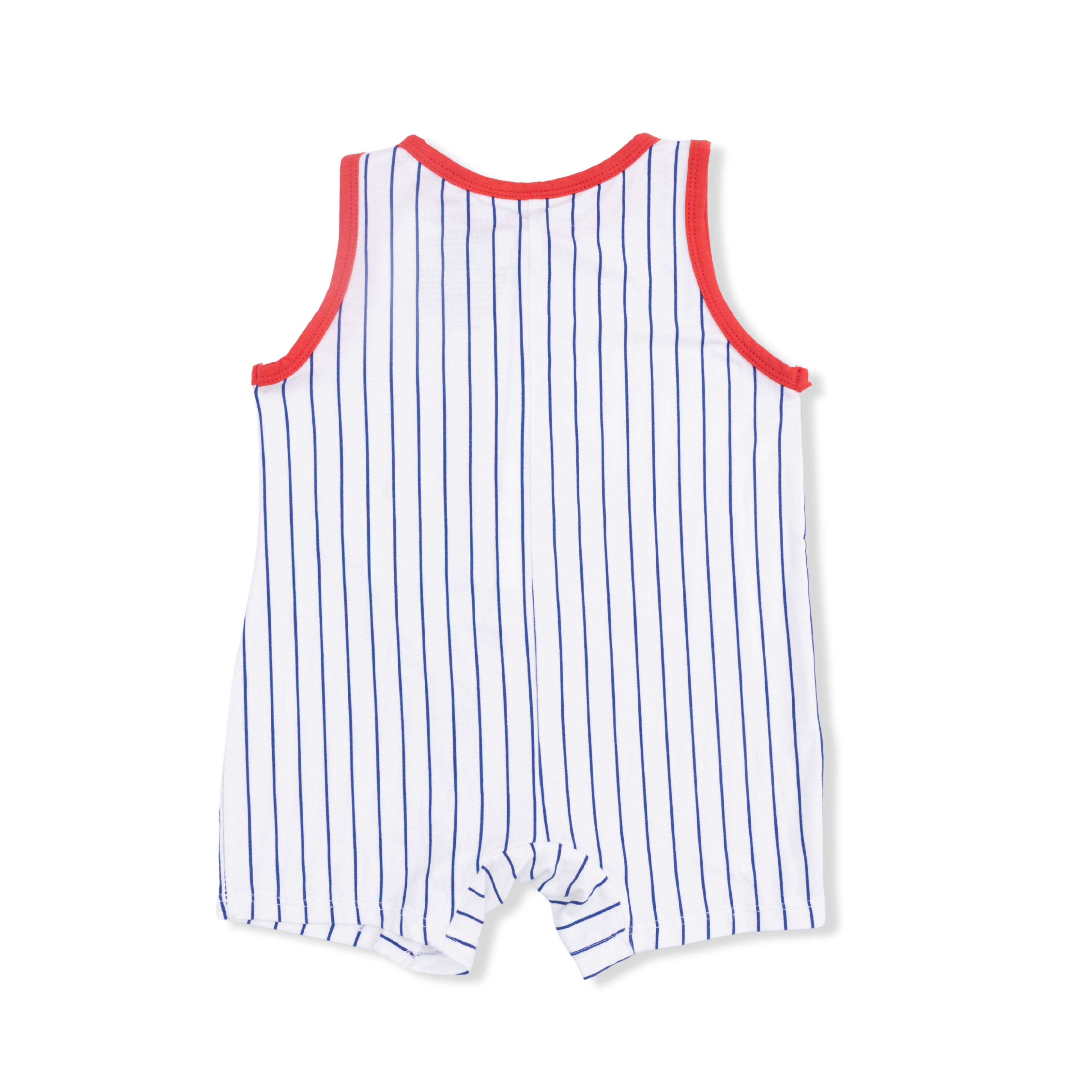 Baseball Stripe - Sleeveless Shortie Romper