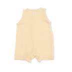 Solid Muslin Italian Straw - Sleeveless Shortie Romper
