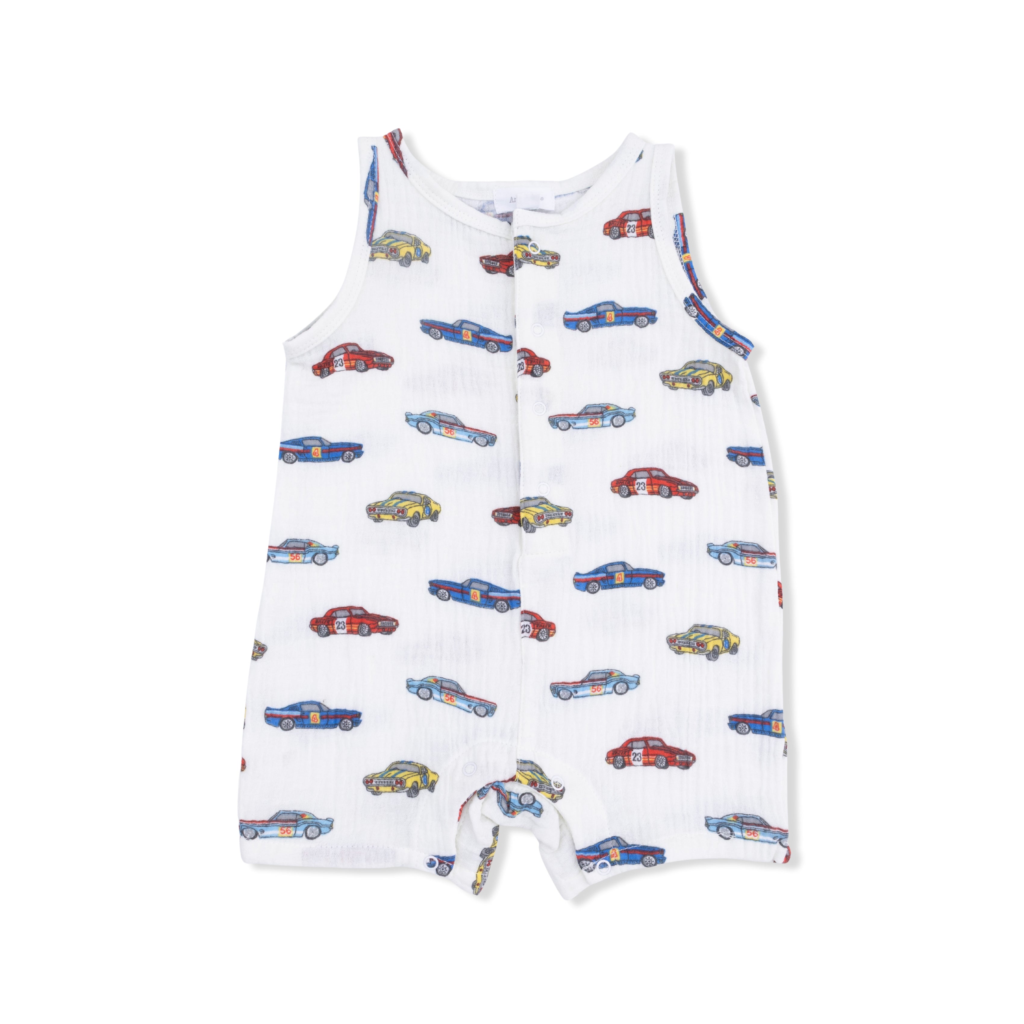 Race Cars - Sleeveless Shortie Romper