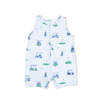 Vintage Golf Carts Blue - Sleeveless Shortie Romper