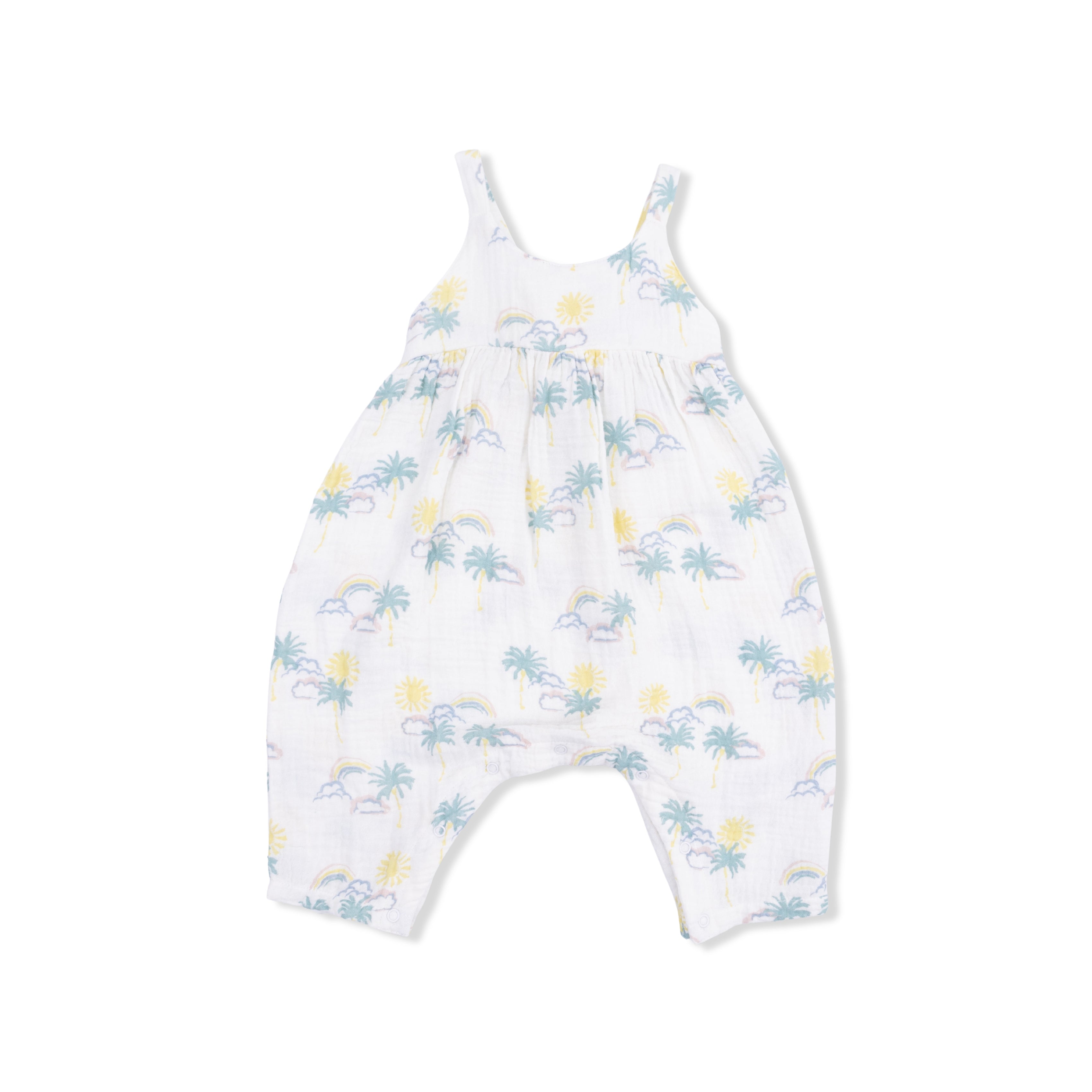 Palm Trees and Rainbows - Tie Back Romper
