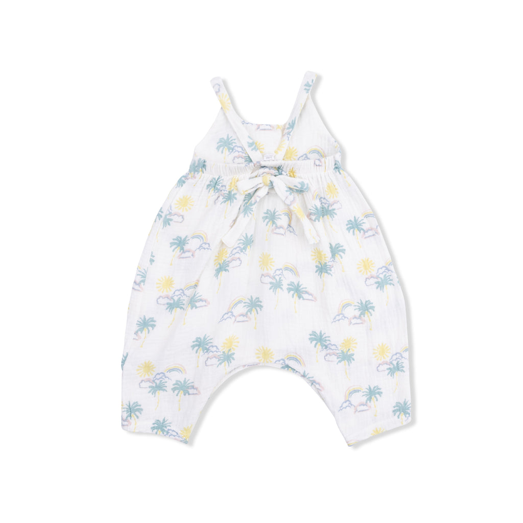 Palm Trees and Rainbows - Tie Back Romper