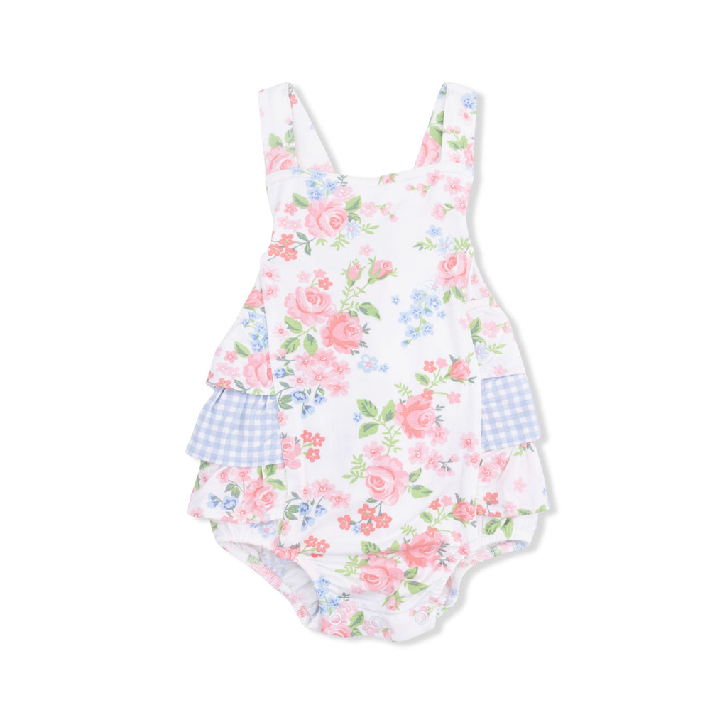 Cute Little Roses - Ruffle Sunsuit
