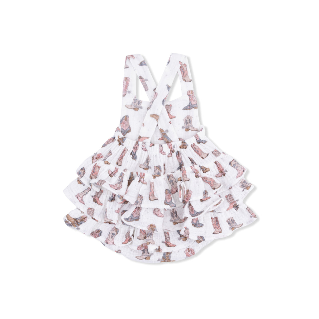 Cowgirl Boots - Ruffle Sunsuit