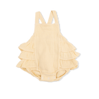 Solid Muslin Italian Straw - Ruffle Sunsuit