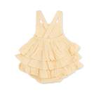 Solid Muslin Italian Straw - Ruffle Sunsuit