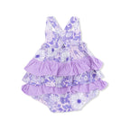 Lacy Lavender Floral - Ruffle Sunsuit