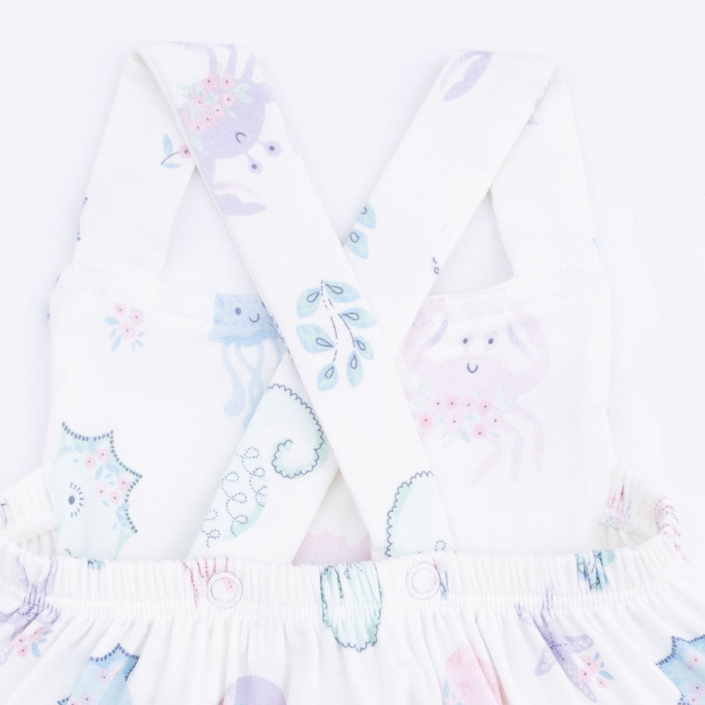 Floral Sea Creatures - Ruffle Sunsuit