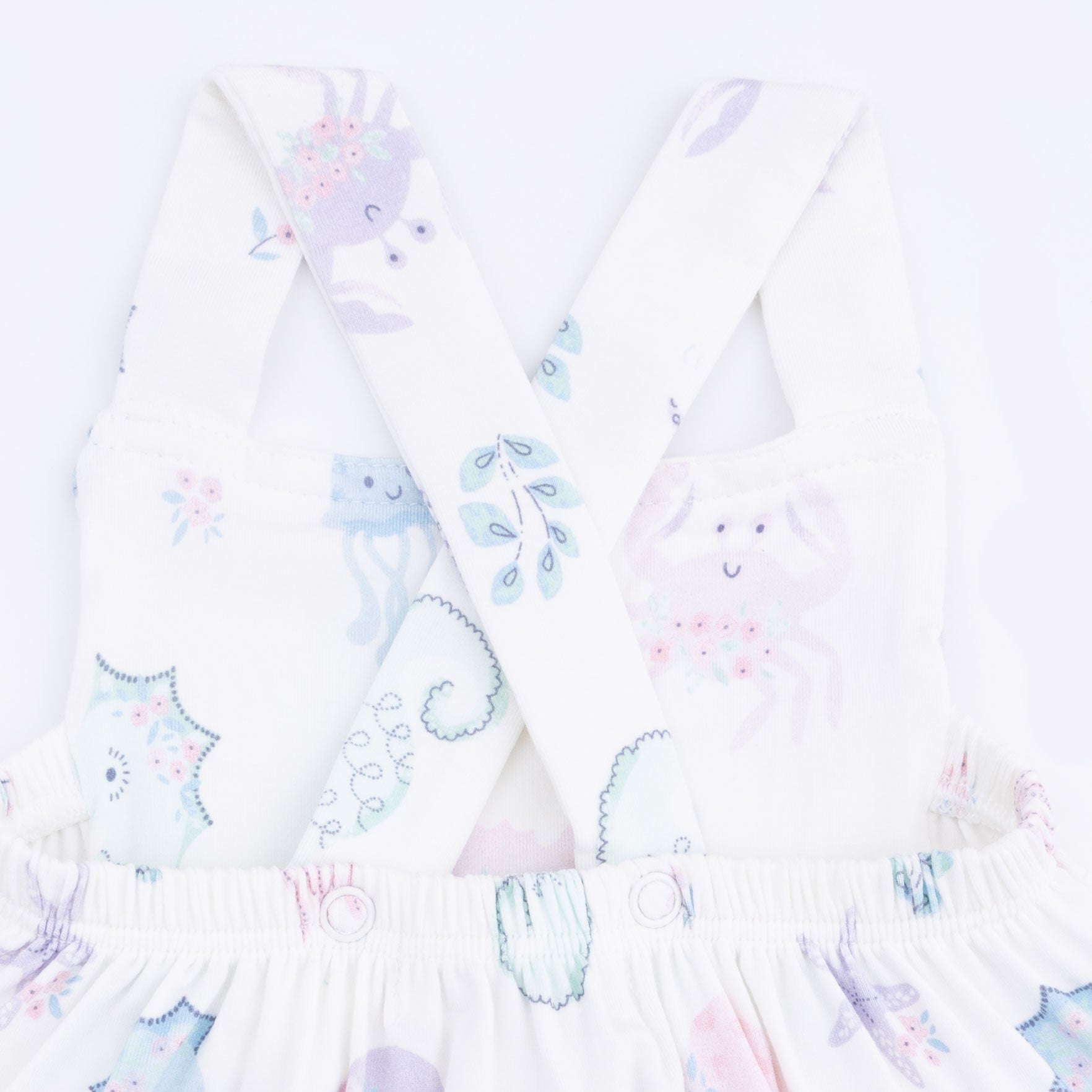 Floral Sea Creatures - Ruffle Sunsuit