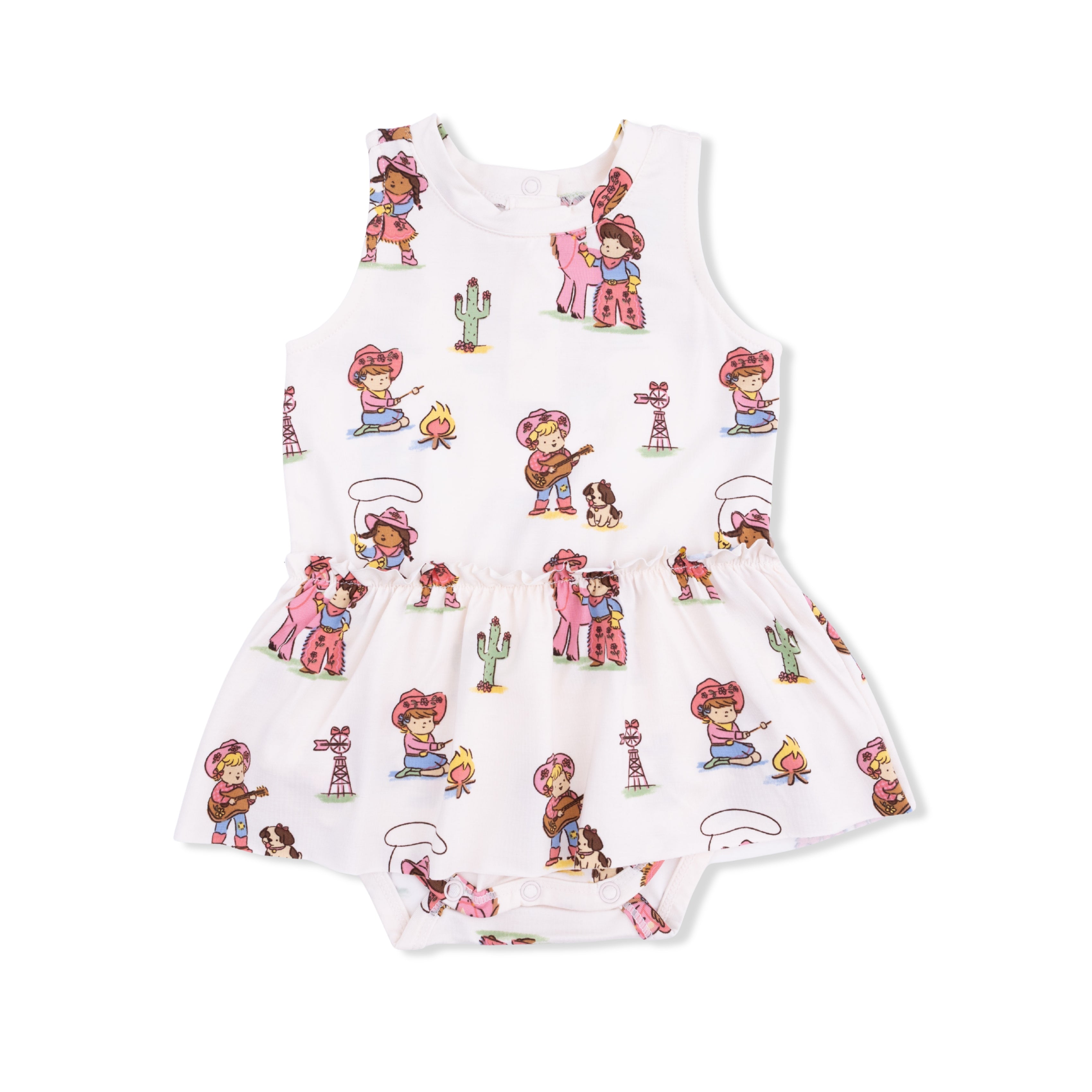 Vintage Cowgirls - Bodysuit with Skirt
