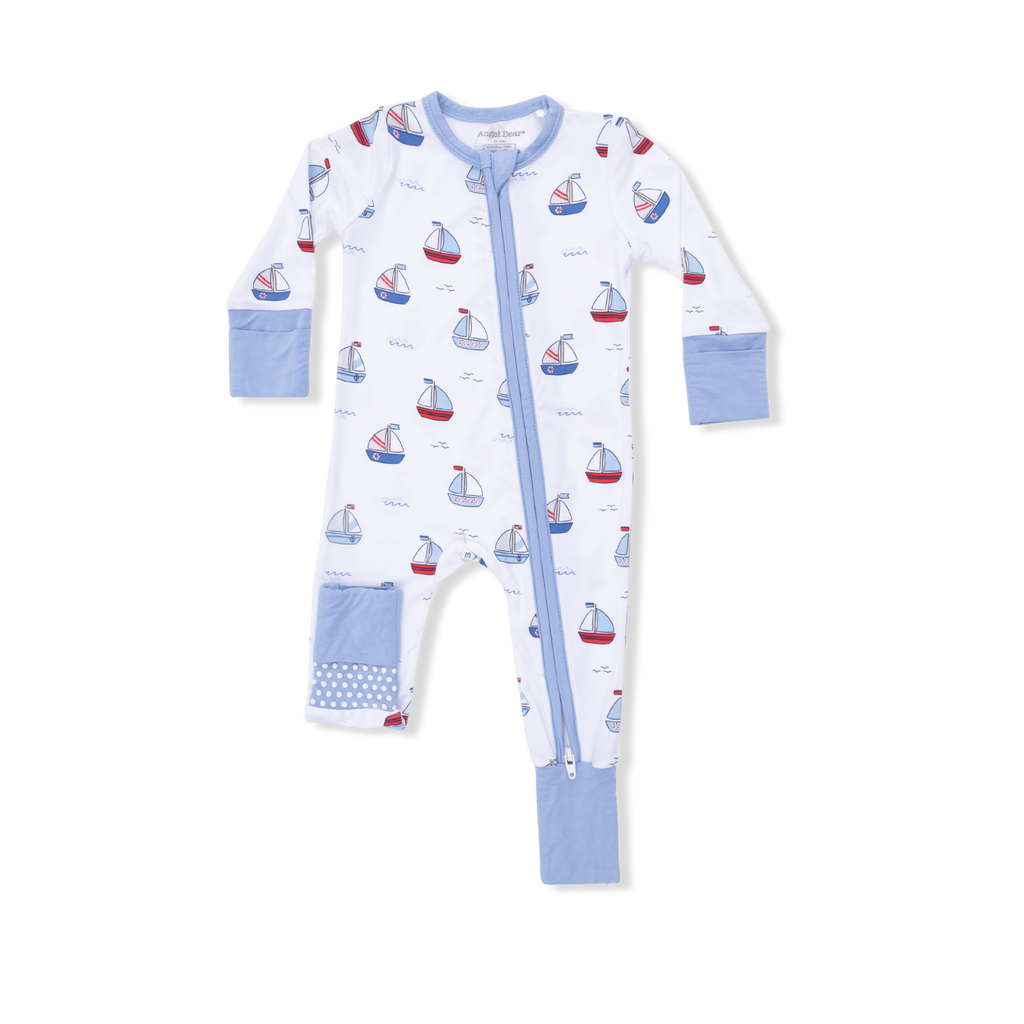Bubbly Sailboats Blue - Convertible Romper