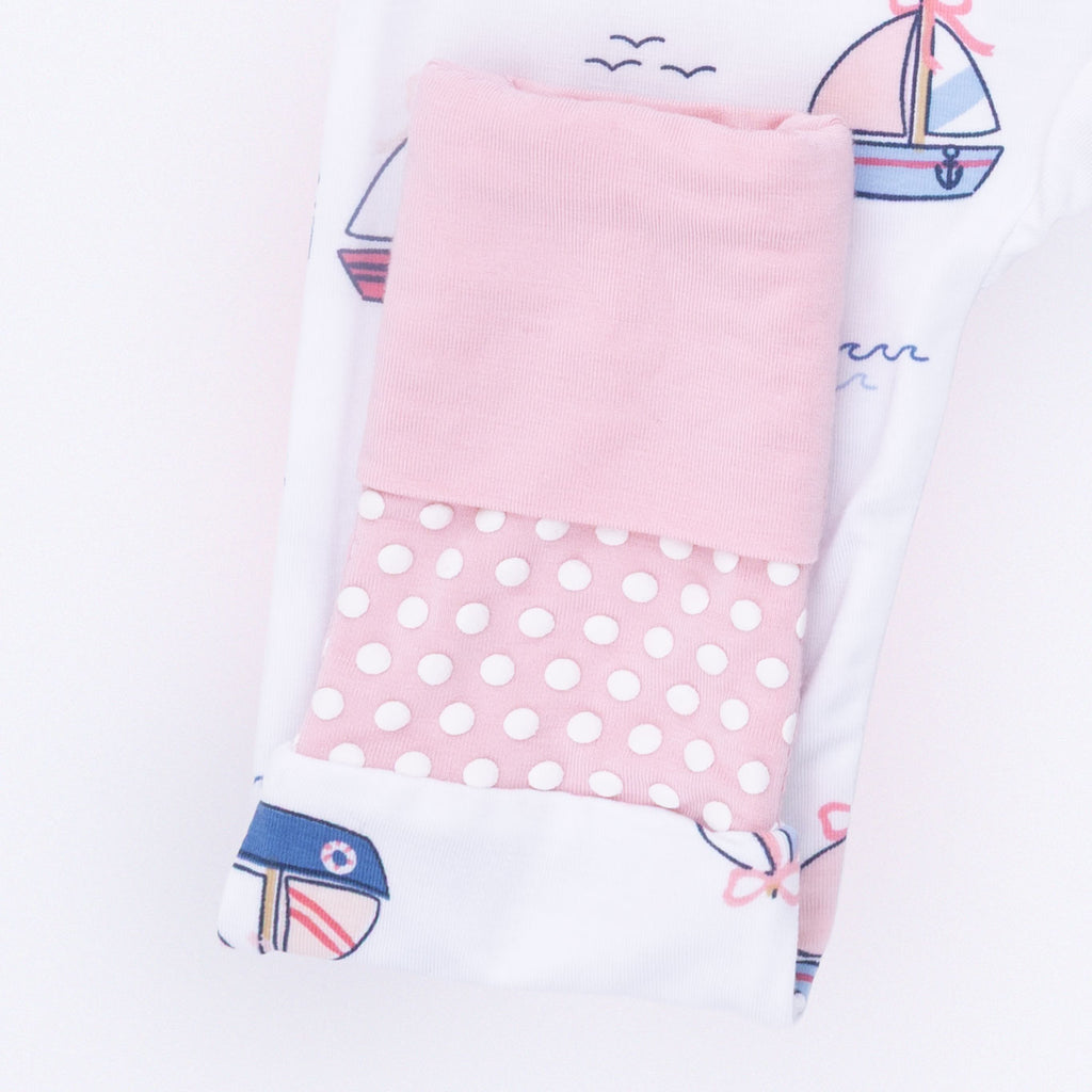 Bubbly Sailboats Pink - Convertible Romper