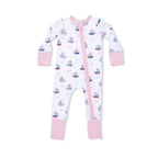 Bubbly Sailboats Pink - Convertible Romper