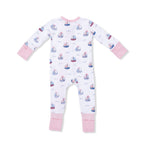 Bubbly Sailboats Pink - Convertible Romper