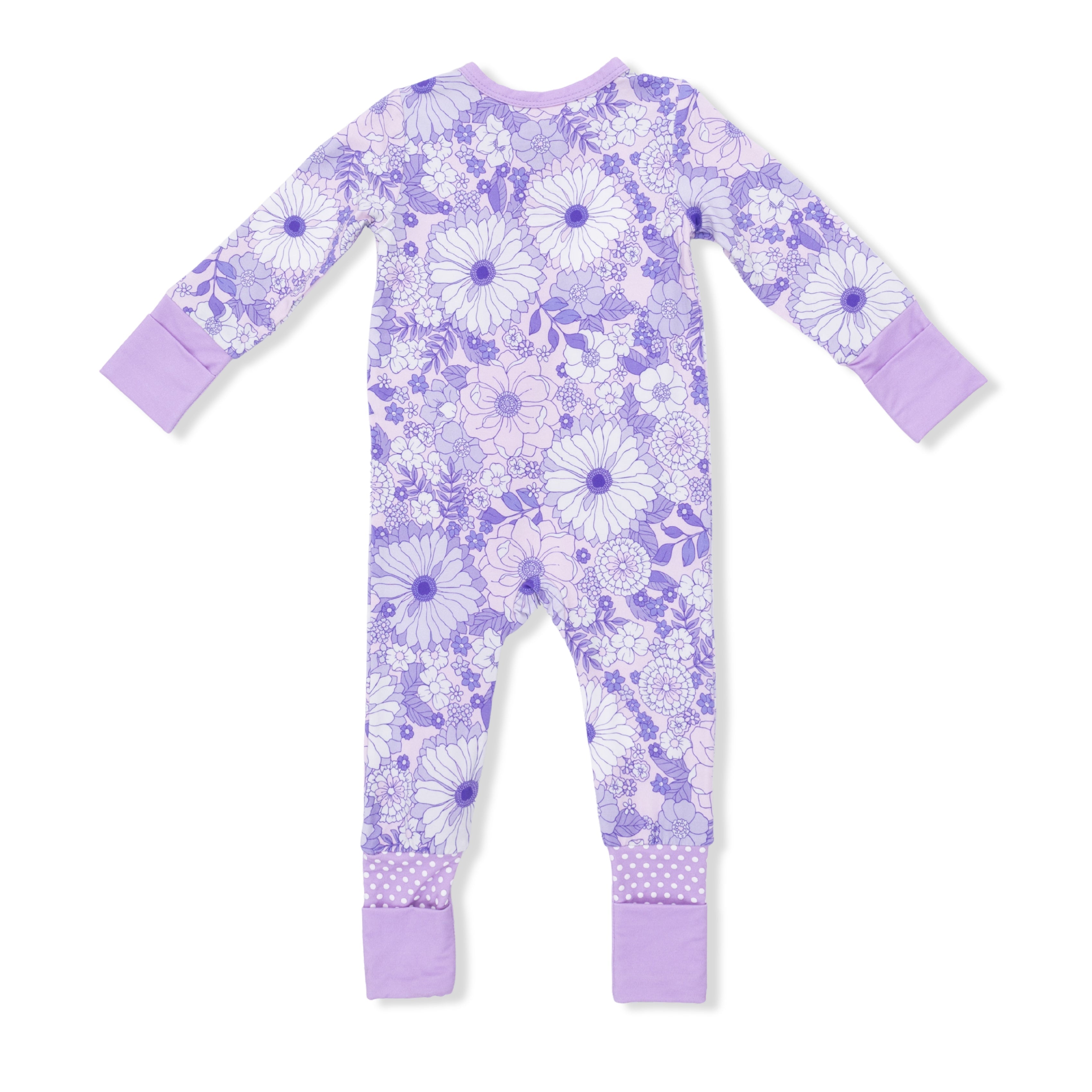 Lacy Lavender Floral - Convertible Romper