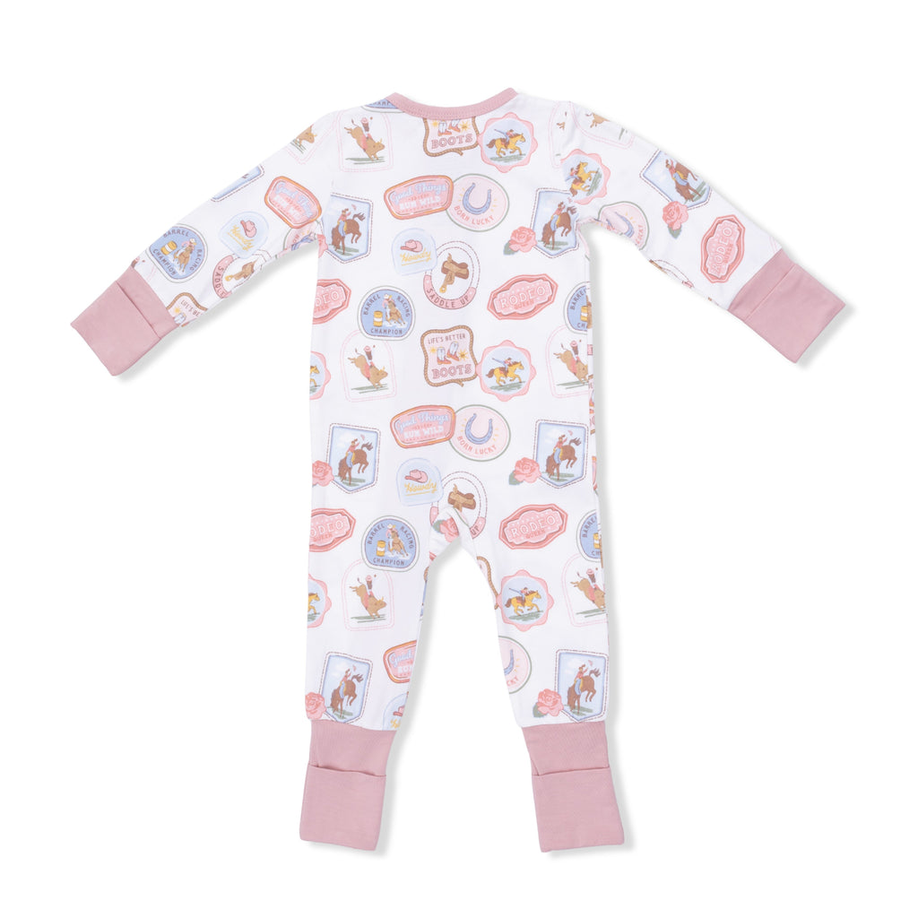 Rodeo Patches Pink - Convertible Romper