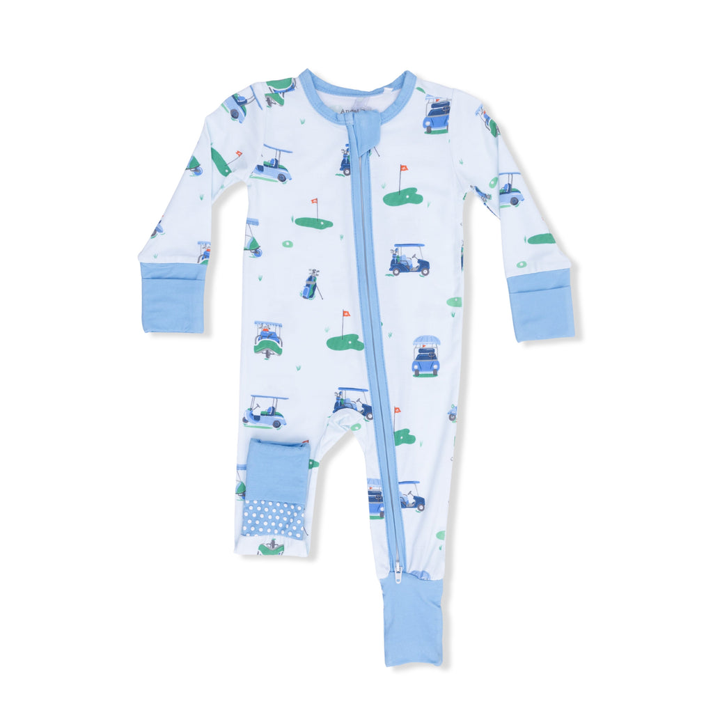 Vintage Golf Carts Blue - Convertible Romper