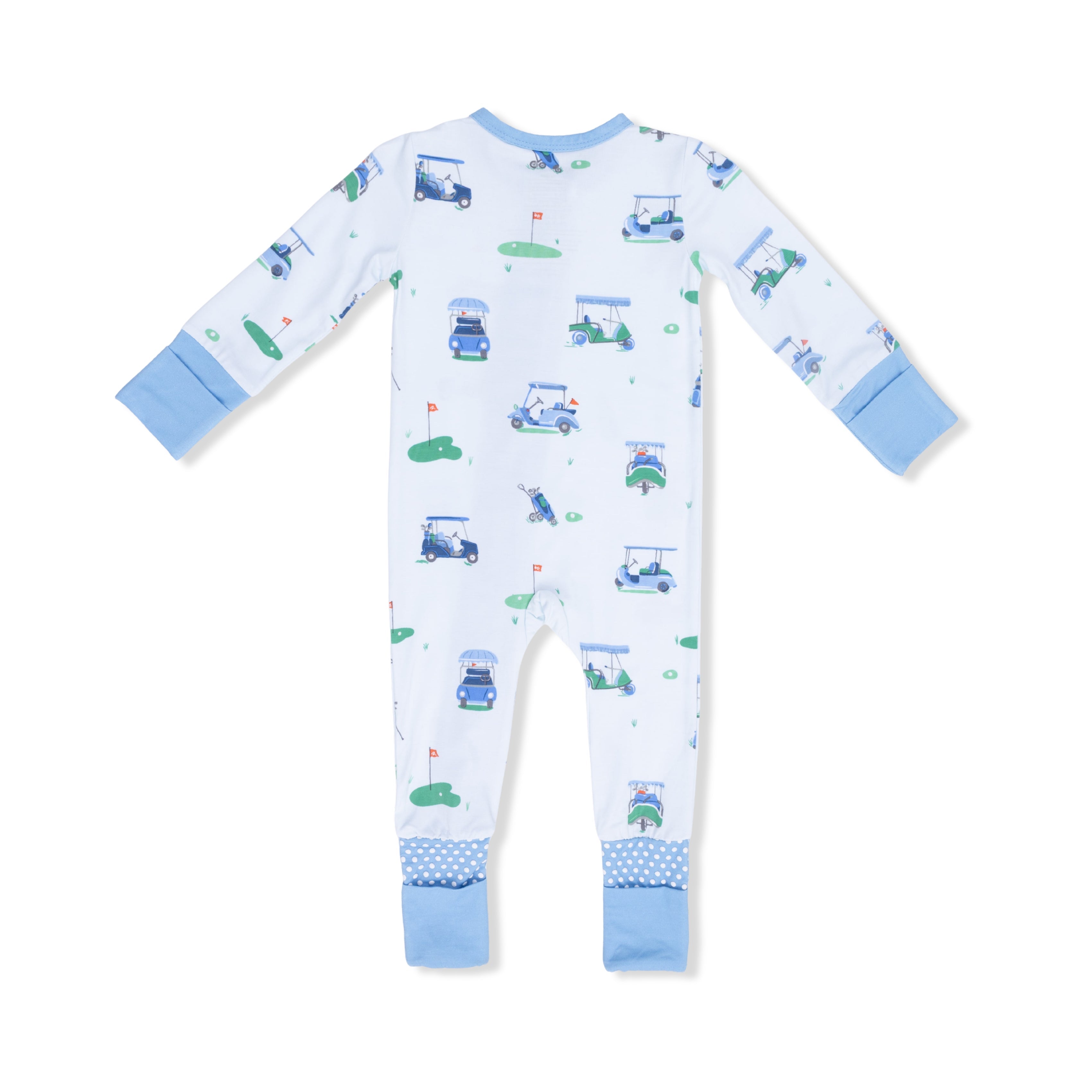 Vintage Golf Carts Blue - Convertible Romper