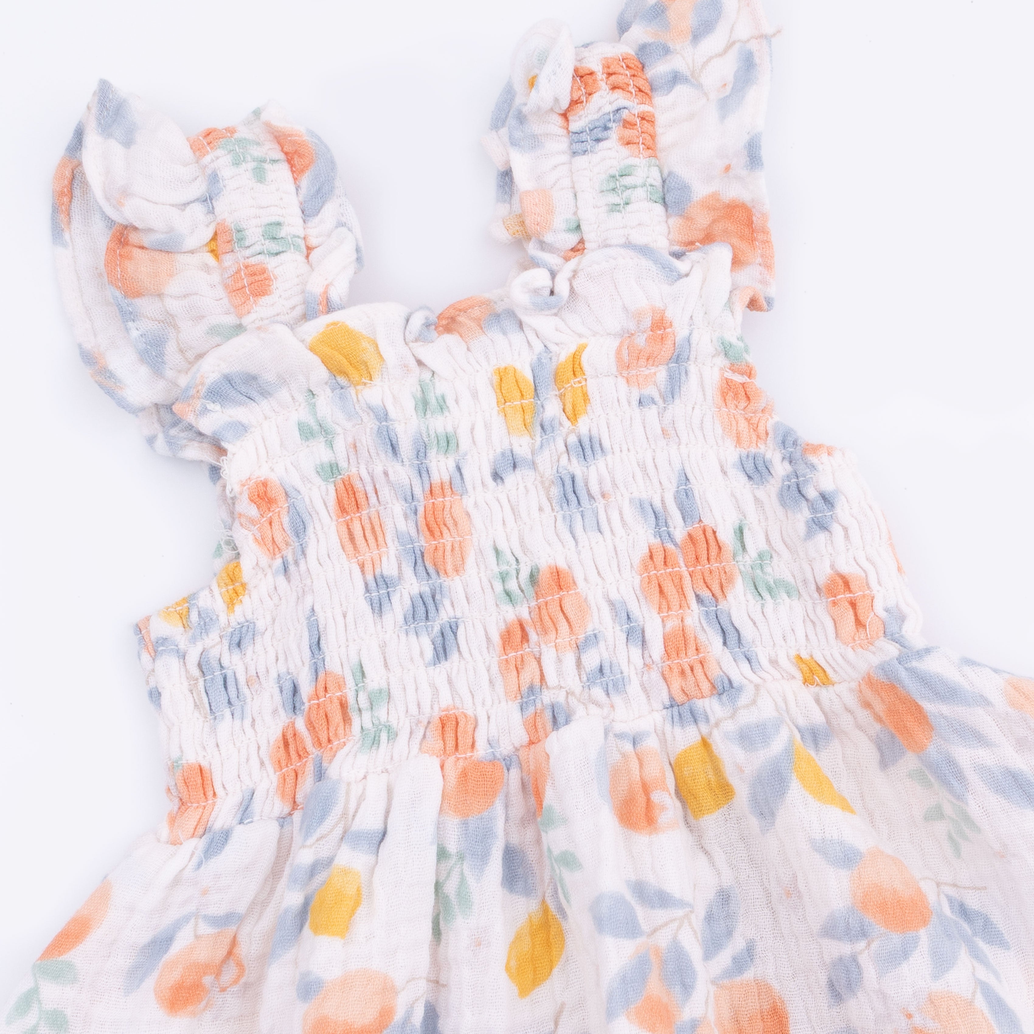 Citrus Floral - Smocked Sundress with Bloomer
