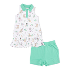 Country Club Dogs Pink - Polo Tennis Dress with Cartwheel Short