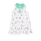 Country Club Dogs Pink - Polo Tennis Dress with Cartwheel Short