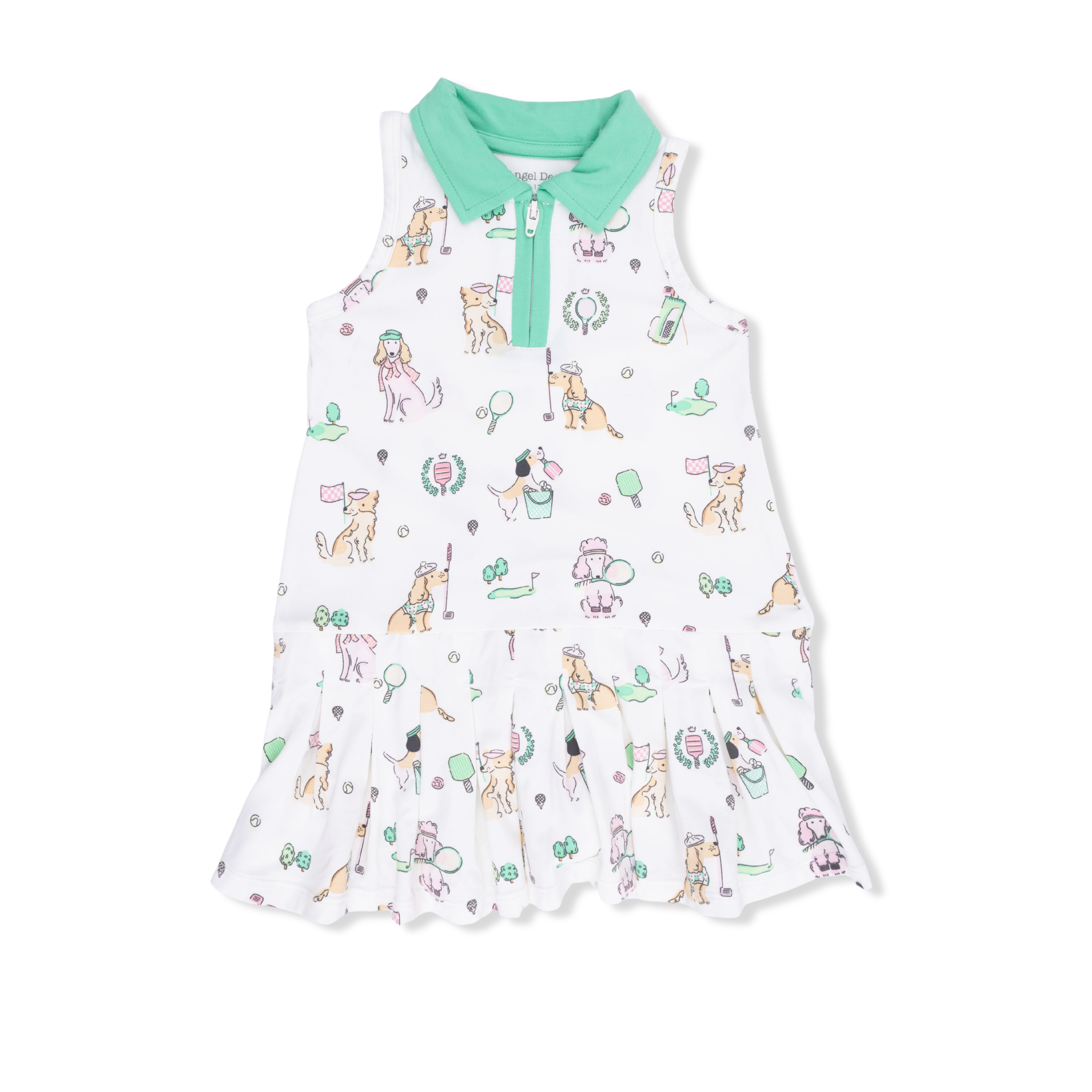 Country Club Dogs Pink - Polo Tennis Dress with Cartwheel Short