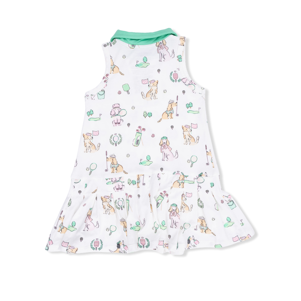 Country Club Dogs Pink - Polo Tennis Dress with Cartwheel Short