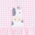 Cute Farm Animals Appliques - Tank Bodysuit Dress
