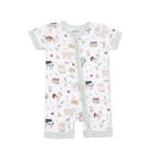 Cute Farm Animals Uni - Shortie 2 Way Zipper Romper