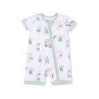 Golfing Teddy Bears - Shortie 2 Way Zipper Romper