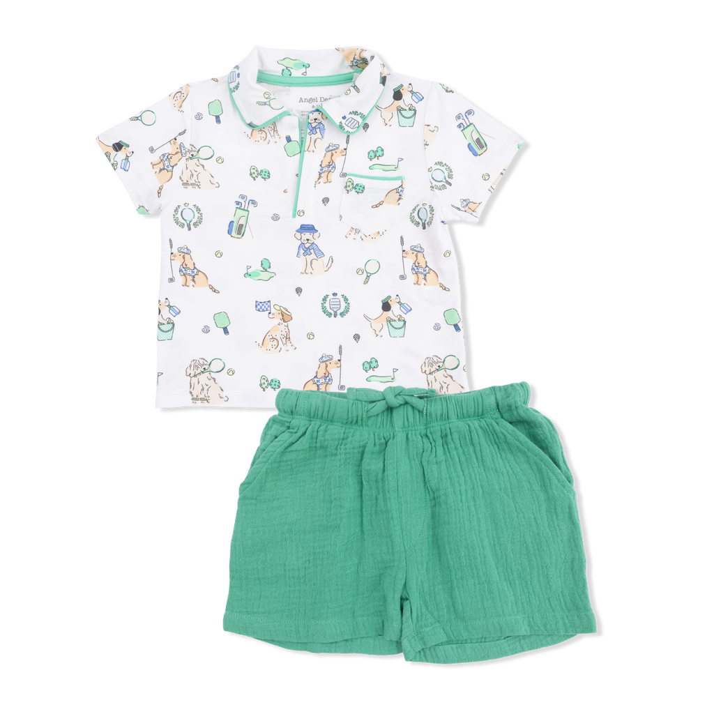 Country Club Dogs Neutral - Polo with Casual Short
