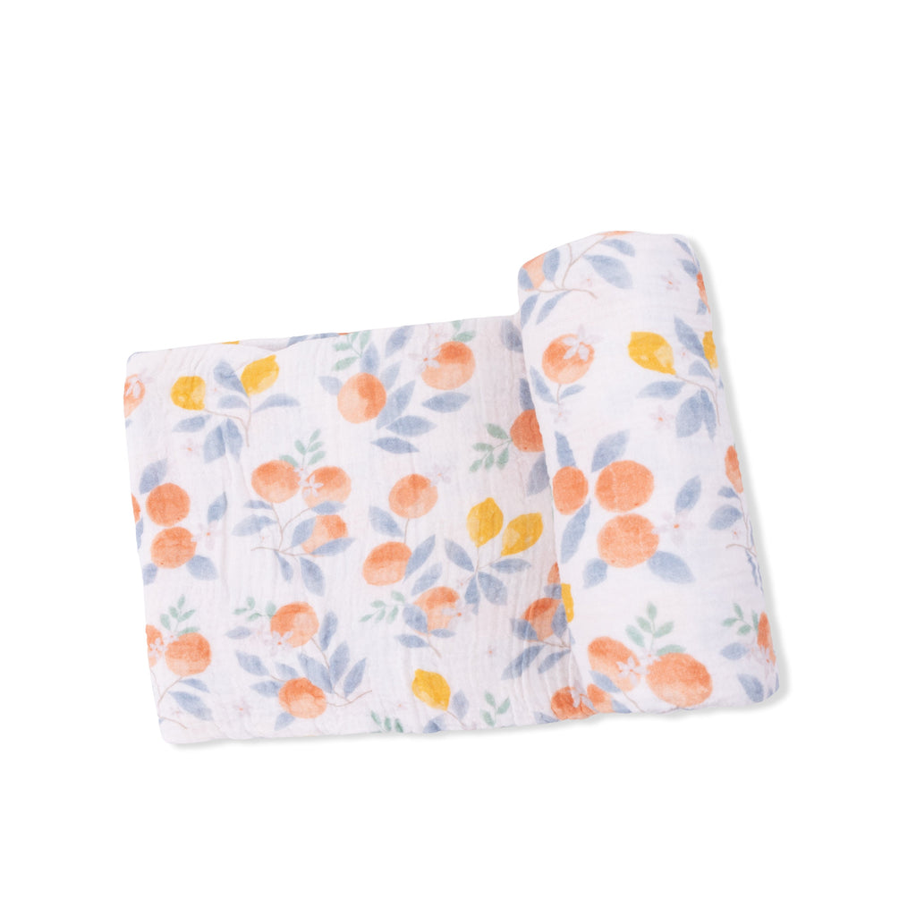 Citrus Floral - Swaddle Blanket
