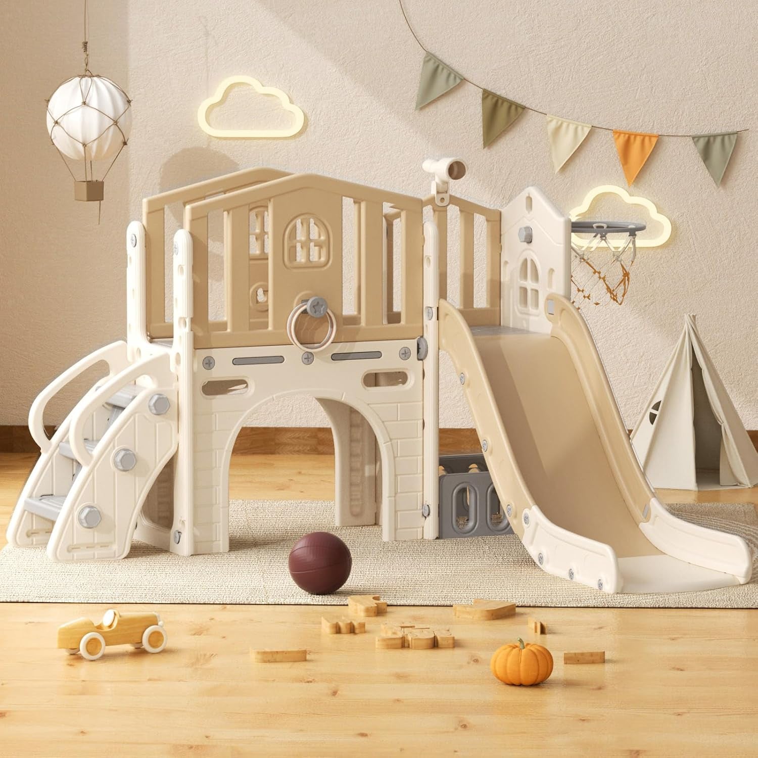 8 in 1 Toddler Slide Playset