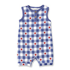 Americana Bamboo Short Baby Romper - 4th of July