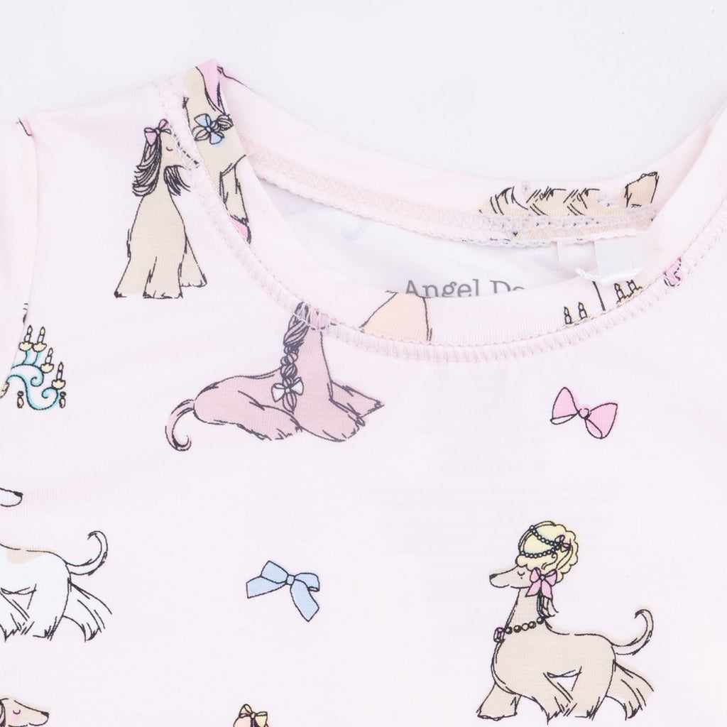 Fancy Hounds with Bows - Short Sleeve Loungewear Set