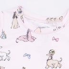 Fancy Hounds with Bows - Short Sleeve Loungewear Set