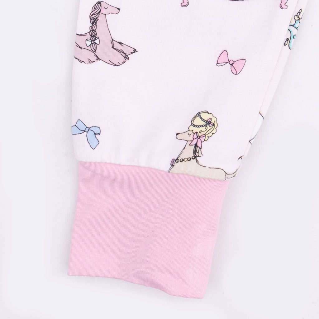 Fancy Hounds with Bows - Short Sleeve Loungewear Set