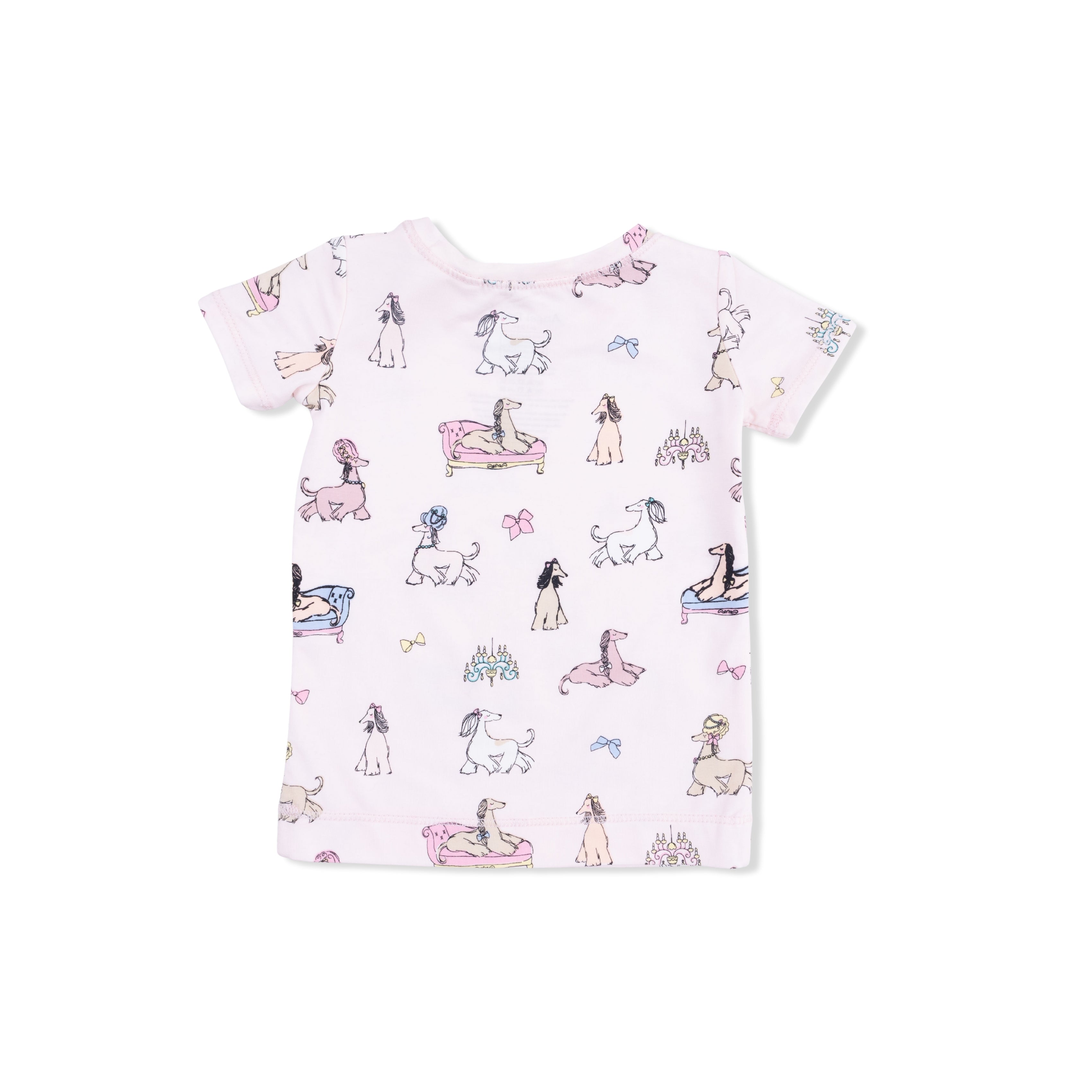 Fancy Hounds with Bows - Short Sleeve Loungewear Set