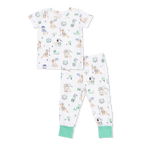 Country Club Dogs Neutral - Short Sleeve Loungewear Set