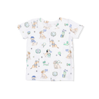 Country Club Dogs Neutral - Short Sleeve Loungewear Set