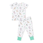 Country Club Dogs Pink - Short Sleeve Loungewear Set