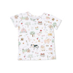 Cute Farm Animals Pink - Short Sleeve Loungewear Set