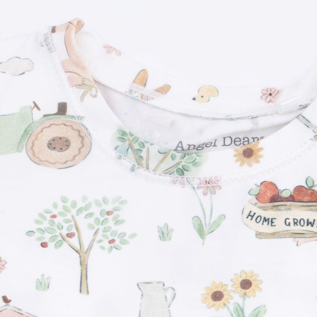 Cute Farm Animals Pink - Short Sleeve Loungewear Set