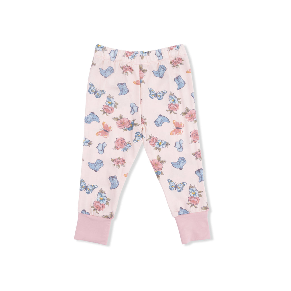 Country Girl Boots - Short Sleeve Loungewear Set