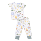 Camping Blue - Short Sleeve Loungewear Set