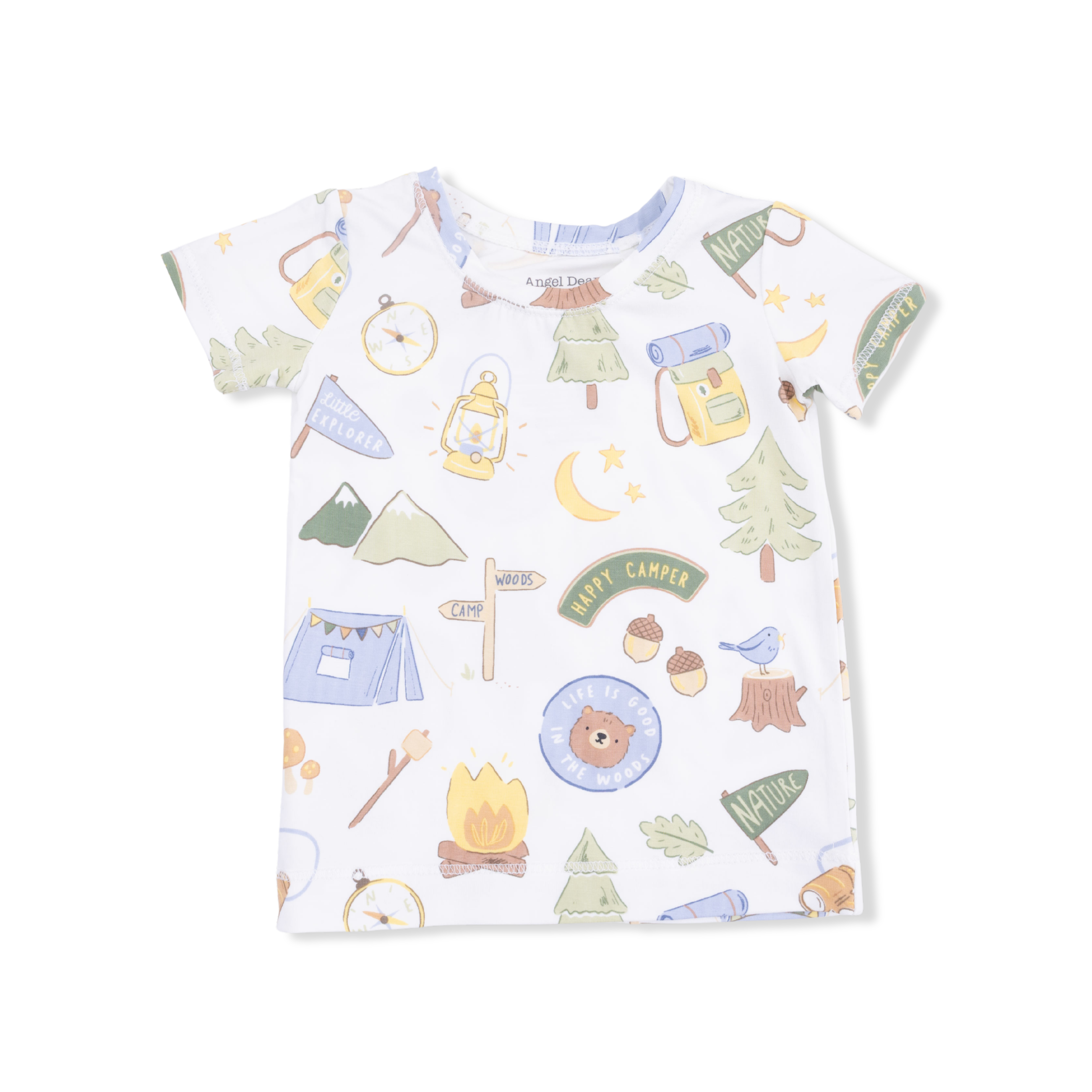 Camping Blue - Short Sleeve Loungewear Set