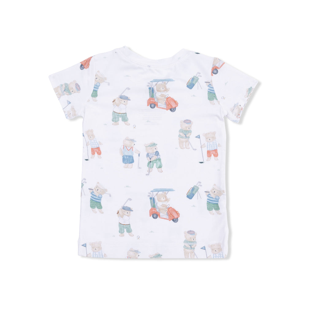 Golfing Teddy Bears - Short Sleeve Loungewear Set
