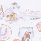 Rodeo Patches Pink - Short Sleeve Loungewear Set
